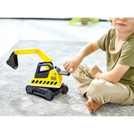 Hape Dig &#039;n Dump Speelgoed Graafmachine &ndash; Houten Bouwvoertuig | Speel je Wijs