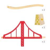 Bigjigs Rail - Dubbele Hangbrug / Double Suspension Bridge | Speel je Wijs