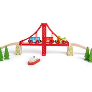 Bigjigs Rail - Dubbele Hangbrug / Double Suspension Bridge | Speel je Wijs
