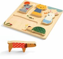 Djeco Reliëf Puzzel Woodypets | Speel je Wijs