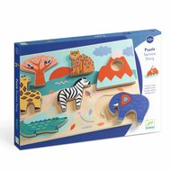 Djeco Reli&euml;f Puzzel Savanna Story-7 stukjes | Speel je Wijs