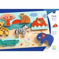 Djeco Reliëf Puzzel Savanna Story-7 stukjes | Speel je Wijs