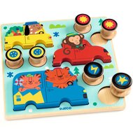 Djeco Houten Puzzel Puzz &amp; Roll Color - 9 stukjes | Speel je Wijs