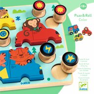 Djeco Houten Puzzel Puzz &amp; Roll Color - 9 stukjes | Speel je Wijs