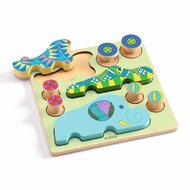 Djeco Houten Puzzel Puzz & Roll Bariolo | Speel je Wijs