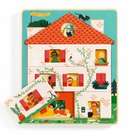 Djeco-Drie lagen puzzel - Chez Leo | Speel je Wijs