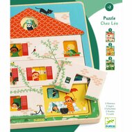 Djeco-Drie lagen puzzel - Chez Leo | Speel je Wijs