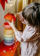 Stapelstein® Original Kerstspecial 2025 - Mini Rainbow set - Pastel Blush| Speel je Wijs