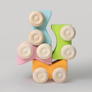 Grimm's Stacking Cars - Pink | Speel je Wijs