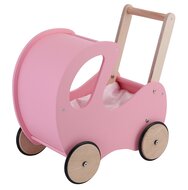 Playwood Poppenwagen Klassiek - Roze Hartjes| Speel je Wijs