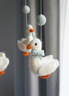 Gamcha Muziekmobiel / Boxmobiel - Ganzen 100% wolvilt | Speel je Wijs