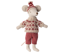 Maileg Wintermuis met ski&#039;s Red - Moedermuis | Speel je Wijs