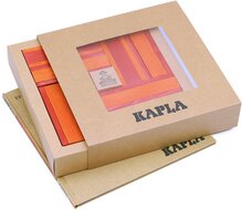 Kapla Set - 40 Plankjes Rood - Oranje &amp; Instructieboek | Speel je Wijs