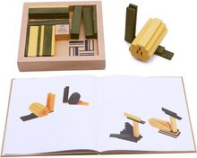 Kapla Set - 40 Plankjes Geel - Groen &amp; Instructieboek | Speel je Wijs