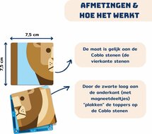 Coblo Magneet Toppers Dieren 60 stuks| Speel je Wijs