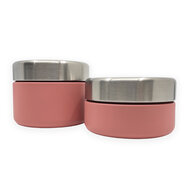 Smikkels RVS - SET Fruitbakjes 280 &amp; 420ml - Roze | Speel je Wijs