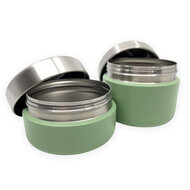 Smikkels RVS - SET Fruitbakjes 280 &amp; 420ml - Groen | Speel je Wijs
