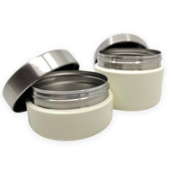 Smikkels RVS - SET Fruitbakjes 280 &amp; 420ml - Wit | Speel je Wijs