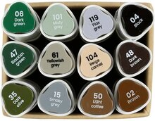 Creative Company Alcohol Markers - 12 Natuurlijke Kleuren | Speel je Wijs