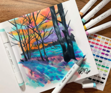 Ohuhu Alcohol marker Schetsboek 17,5 x 16,5 cm &ndash; 200 grams &ndash; 30 vellen | Speel je Wijs