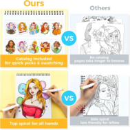 Ohuhu Kleurboek voor Alcoholmarkers - Portraits of joy | Speel je Wijs