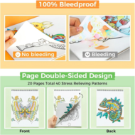 Ohuhu Kleurboek voor Alcoholmarkers - Mandala &amp; Animals | Speel je Wijs