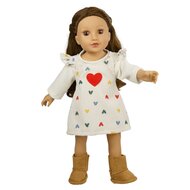 Heless Jurk met Shirt - Hart Confetti maat 35-45 | Speel je Wijs