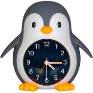 Nachtlamp USB met wekker - Pingu&iuml;n 13 cm | Speel je Wijs