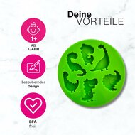 KNET&Auml;&reg; - Knet&auml; Silicone Vorm - Dino 1+ | Speel je Wijs