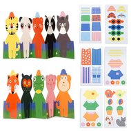 Kikkerland Kidoki - Dierenstickers om aan te kleden - Animal dress-up | Speel je Wijs