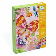 Djeco Glitterschilderijen - Glittervlinders 6-10 jaar | Speel je Wijs