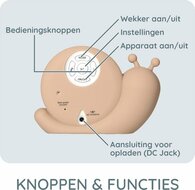 Alecto Slaaptrainer / Wekker -Slak Simon Taupe | Speel je Wijs