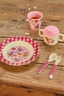 RICE Melamine Kinderkom met Heldenprint Roze - Medium 250 ml| Speel je Wijs