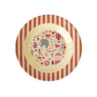 RICE Melamine Kinderkom met Roze kermisprint - Medium - 250 ml| Speel je Wijs