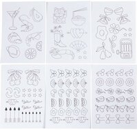 CC Hobby Wateroplosbare Borduurvellen - Decoratieve Dessins A5 - 6 vel | Speel je Wijs