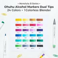 Ohuhu Honolulu Alcohol Art Markers - Brush &amp; Fine - 24 kleuren | Speel je Wijs
