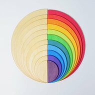 Grimm's halve houten Circels - Regenboog | Speel je Wijs
