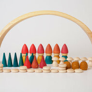 Grapat houten Kabouterset - Nins &amp; Tomten | Speel je Wijs