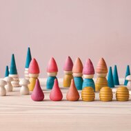 Grapat houten Kabouterset - Nins &amp; Tomten | Speel je Wijs