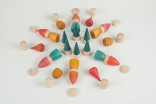 Grapat houten Kabouterset - Nins &amp; Tomten | Speel je Wijs