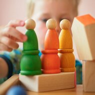 Grapat Houten Nins, Bakjes en Munten | Speel je Wijs