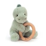 Jellycat bijtring en rammelaar shooshu dino