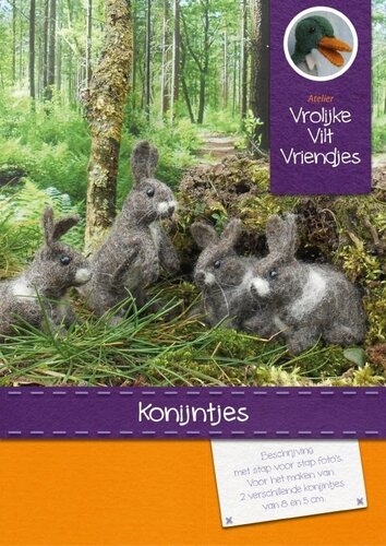 Atelier Vrolijke Viltvriendjes Konijntjes