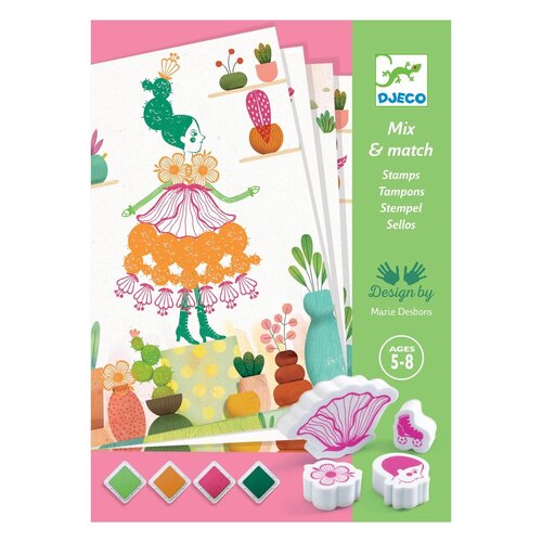 Djeco Mix&Match Stamps-Flower Girls 5-8 jaar