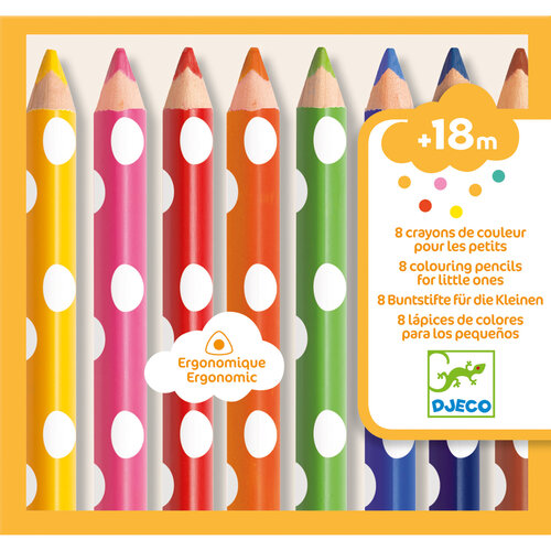 Djeco Kleurpotloden met ergonomische grip 18mnd+