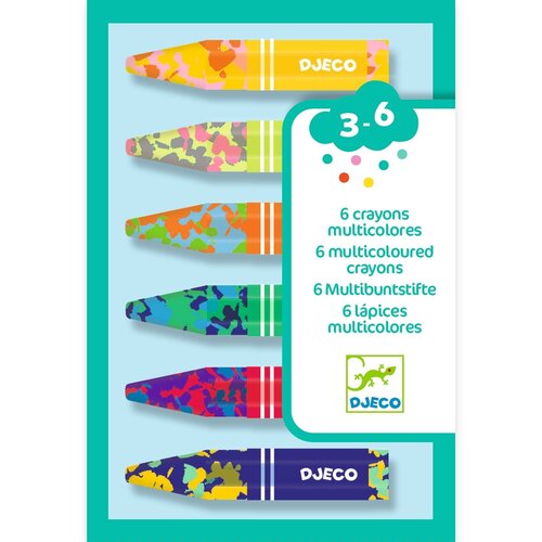 Djeco Waskrijtjes Multicolor - 6 stuks