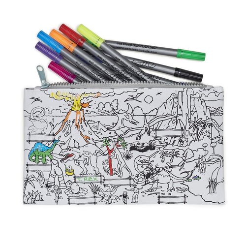 Eatsleepdoodle Etui met Uitwasbare Stiften Dinosaurus