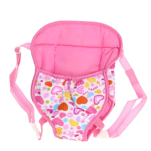 Baby Rose Poppendraagzak Roze