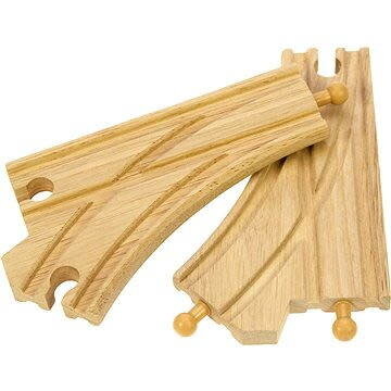 Bigjigs Rail Twee Gebogen Splitsing