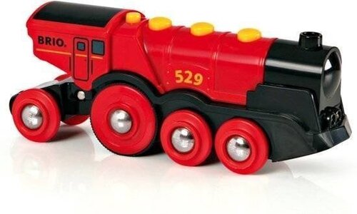 Brio Grote rode locomotief op batterijen | 33592